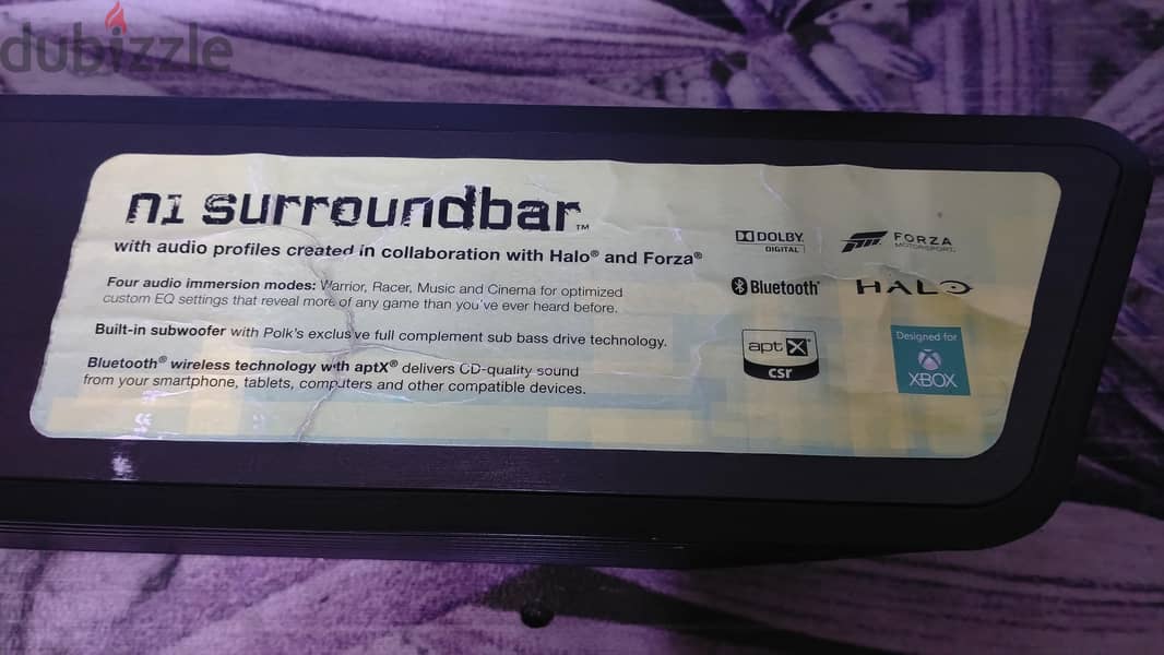 Polk Audio N1 Gaming SurroundBar Bluetooth 4