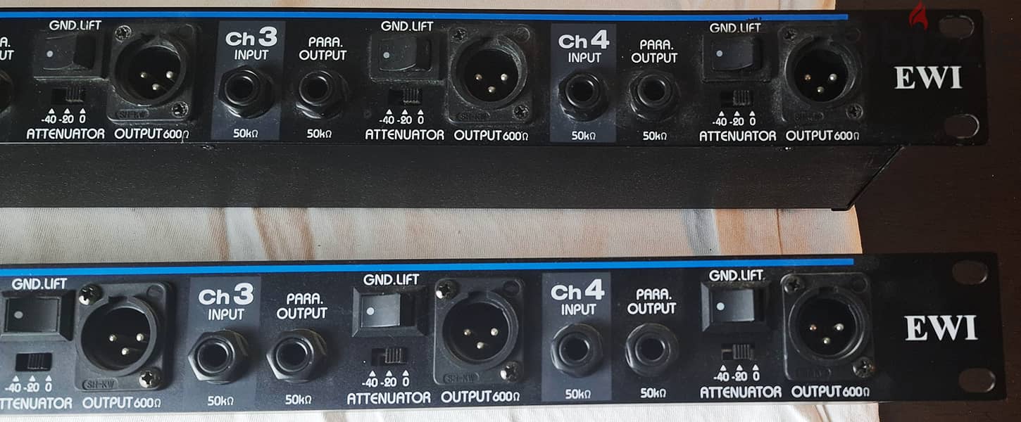 EWI ADB-404 Frequency Filter Active DI Box 19" Rack Mountable 3