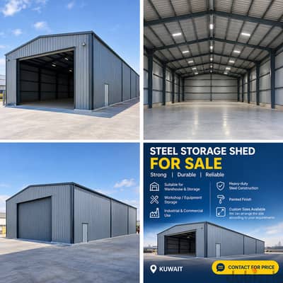 STEEL STORAGE SHED / WAREHOUSE STRUCTURE FOR SALE – KUWAIT