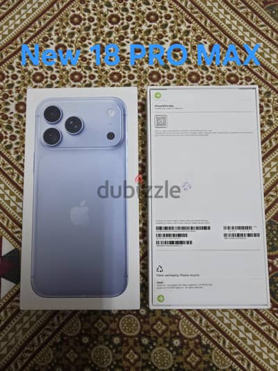 New Iphone 18 pro max USA version Color Glacier