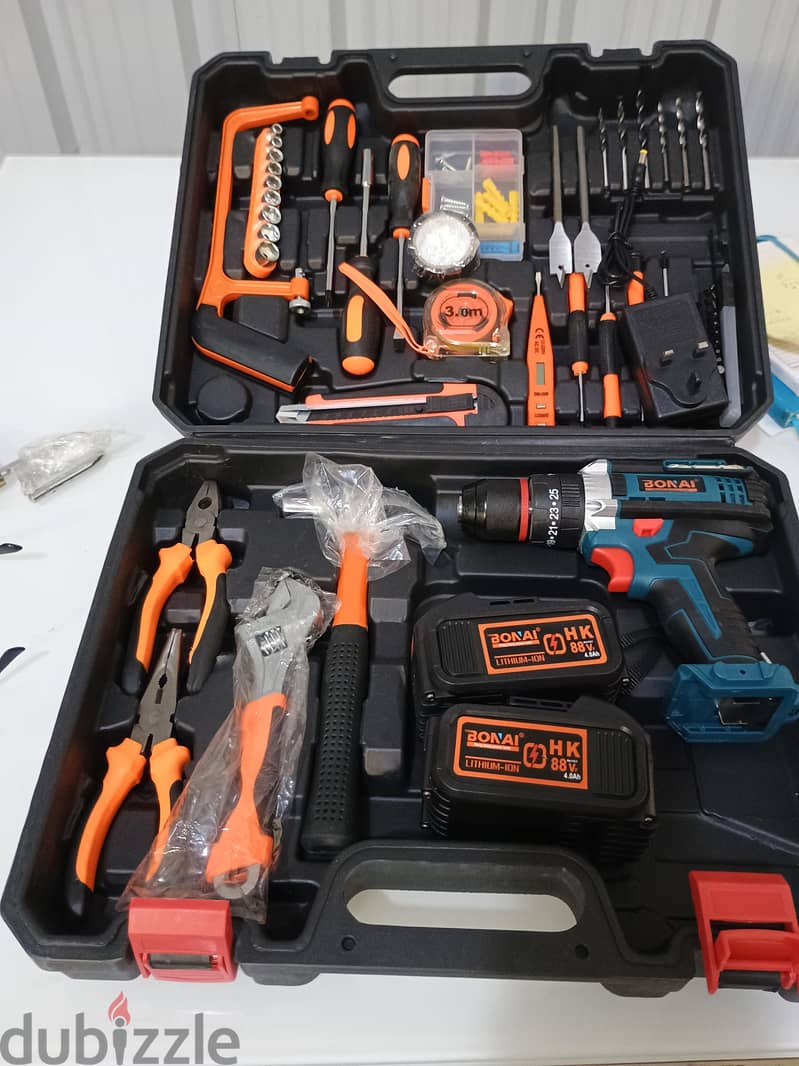 BONAI Cordless Lithium Battery Drill Tool Kit 3