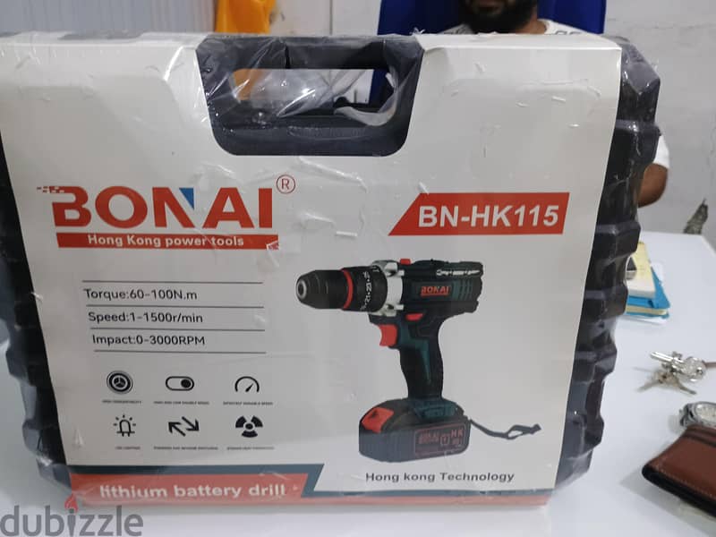 BONAI Cordless Lithium Battery Drill Tool Kit 5