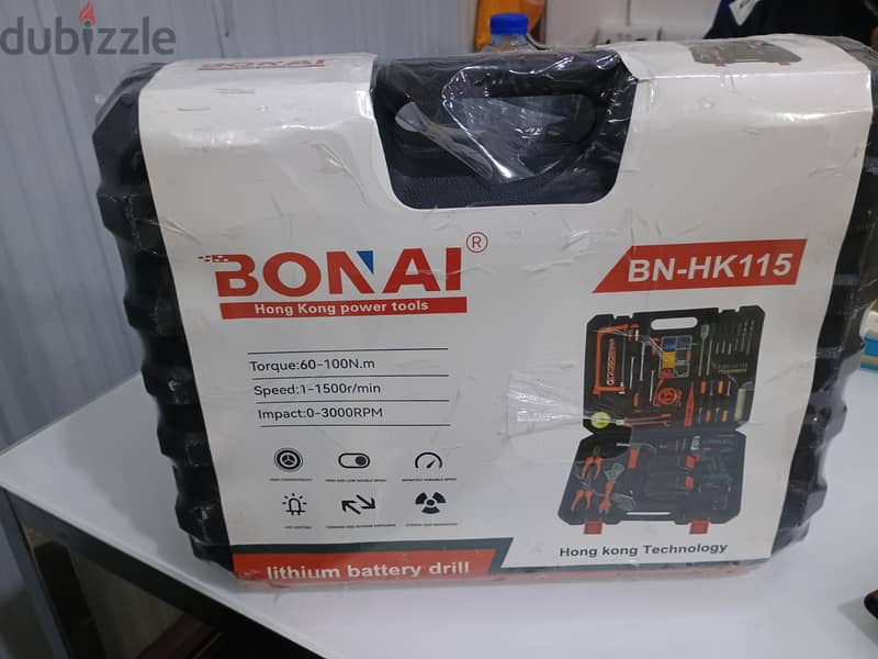 BONAI Cordless Lithium Battery Drill Tool Kit 6