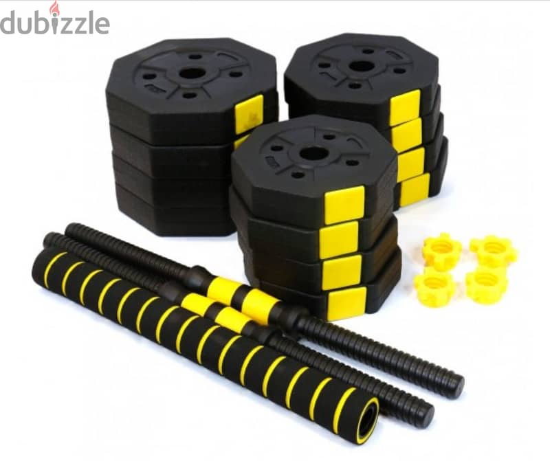 Dumbell offer  20 kg black color with bar new only 3