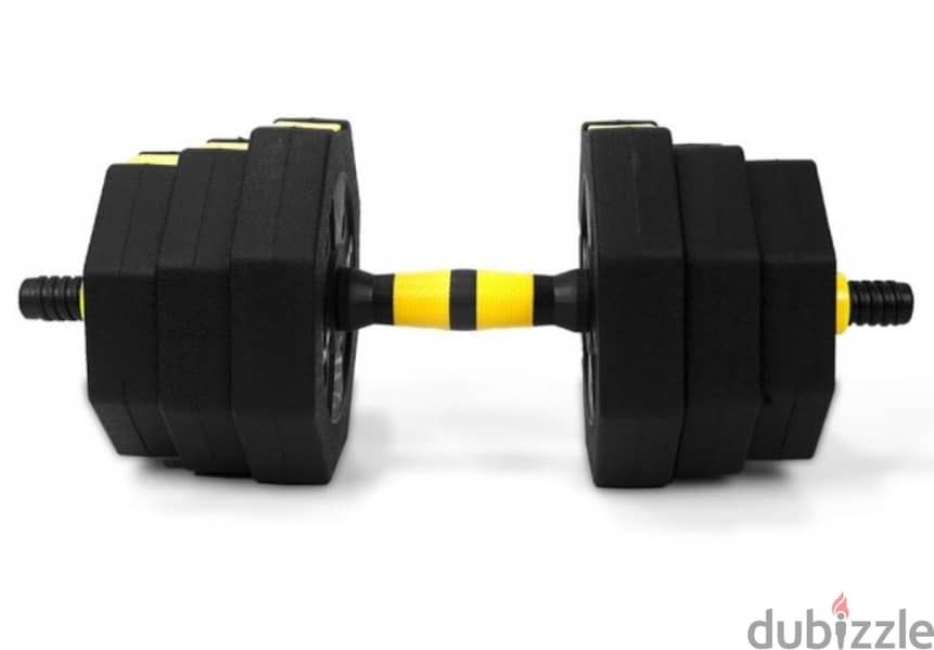 Dumbell offer  20 kg black color with bar new only 10