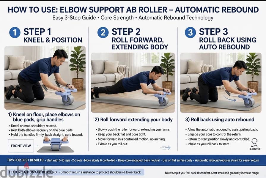 ELBOW SUPPORT AB ROLLER - Auto Rebound  4