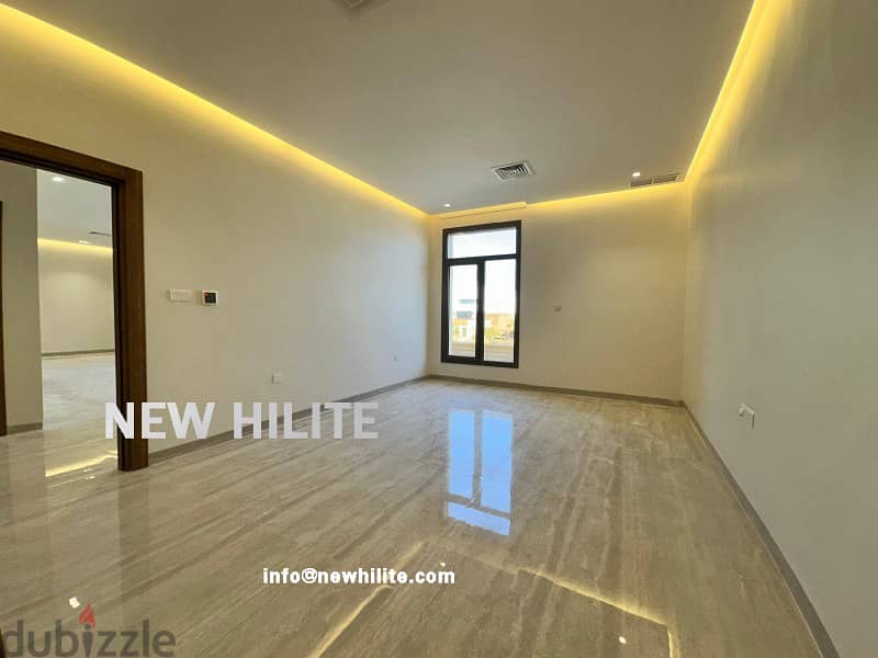 BRAND NEW FIVE BEDROOM TRIPLEX WITH ROOF FOR RENT IN AL FUNAITEES 6