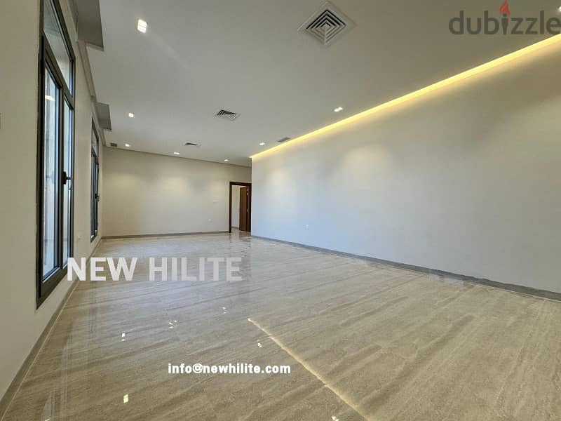 BRAND NEW FIVE BEDROOM TRIPLEX WITH ROOF FOR RENT IN AL FUNAITEES 9