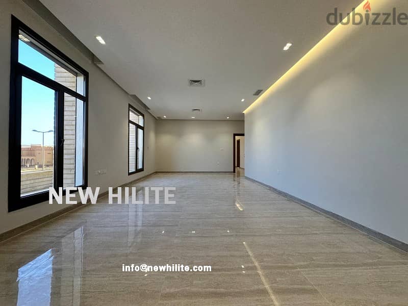 BRAND NEW FIVE BEDROOM TRIPLEX WITH ROOF FOR RENT IN AL FUNAITEES 11