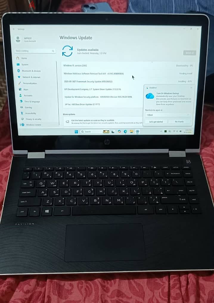 HP Touchscreen laptop Windows 11, SSD 500gb 16Gb RAM only 100kd 1
