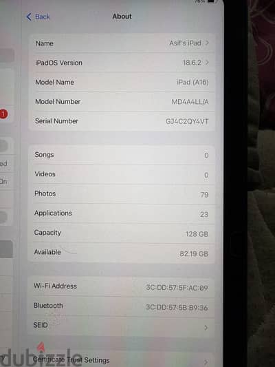 Ipad A16(128GB)