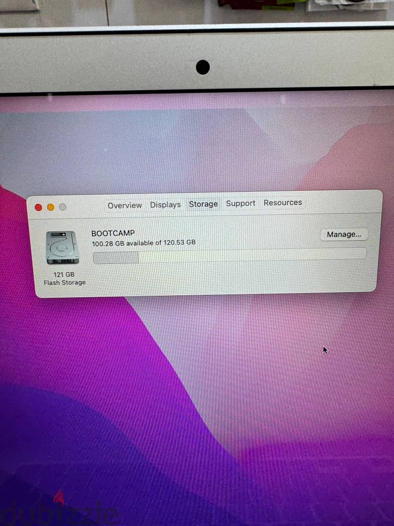 RAM 8GB storage 128GB.  13.3inch 4