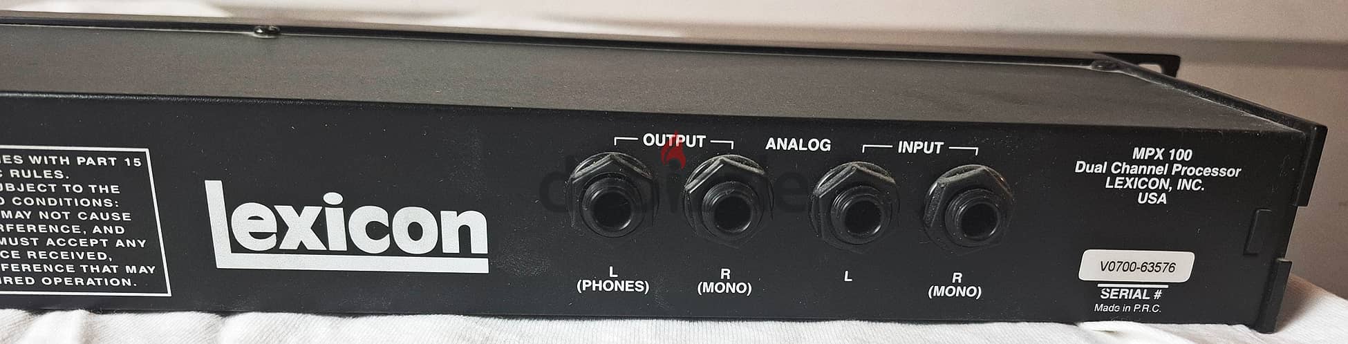 Lexicon MPX 100 2-Channel 1U Rack Multi-Effects Processor Reverb Delay 5