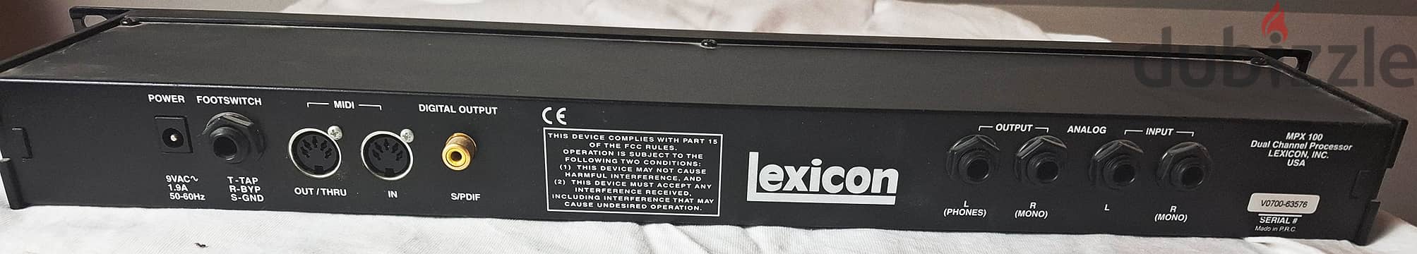 Lexicon MPX 100 2-Channel 1U Rack Multi-Effects Processor Reverb Delay 3
