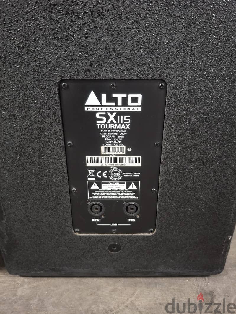 ALTO 15 inch passive speaker with cover . price 45kd fix price 3