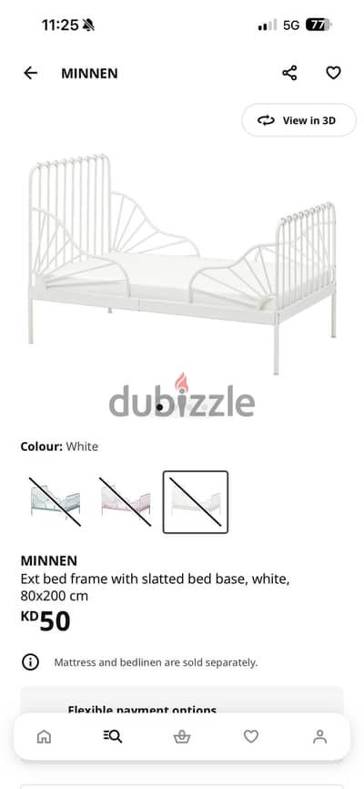 IKEA kids extendable bed minnen