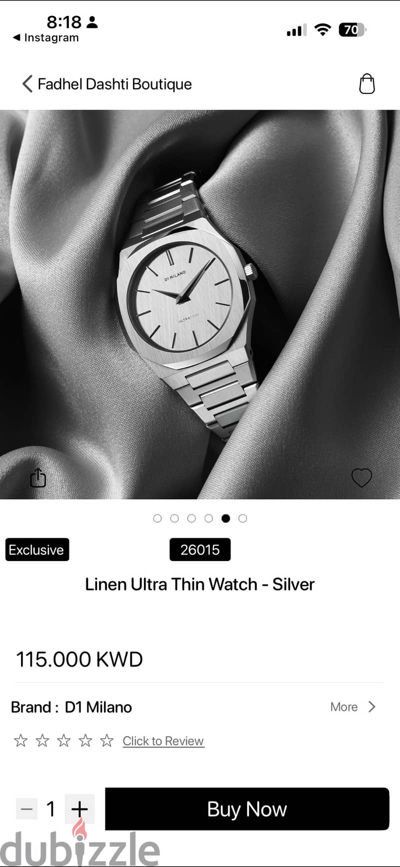 D1 Milano Linen Ultra Thin 40mm Silver – Original 3