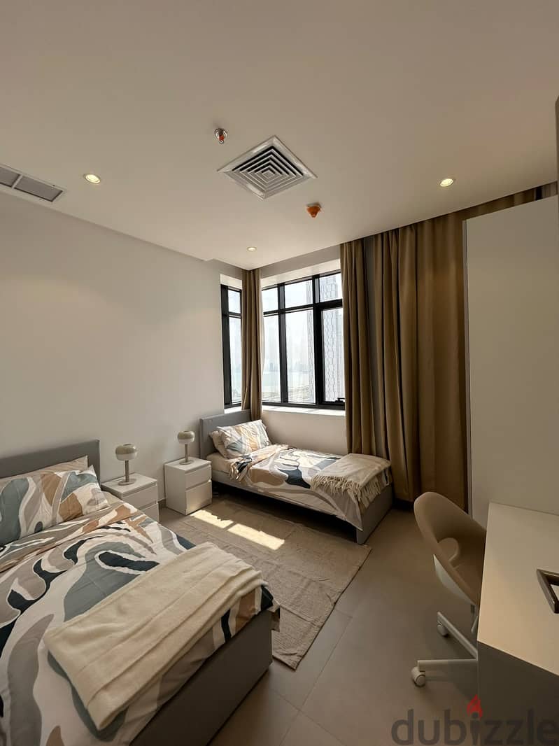 Furnished apartment with a balcony and partial sea view for rent in He 1