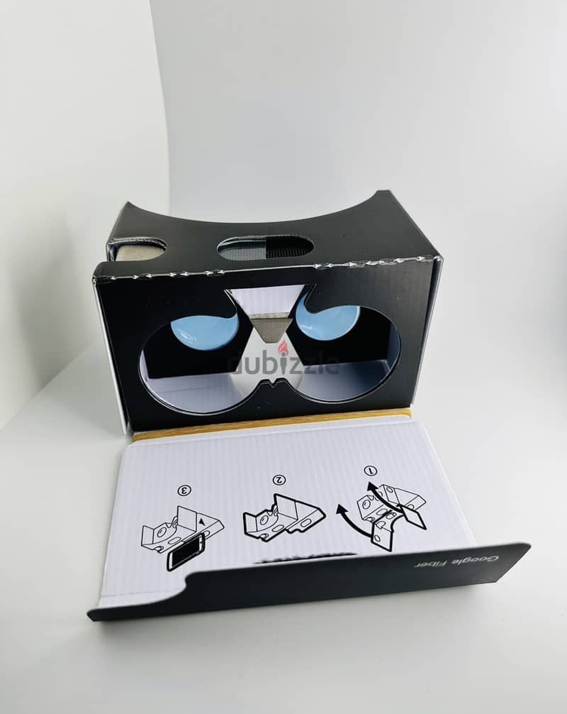 Google Fiber Cardboard VR Virtual Reality Headset Movie Games Glasses 3