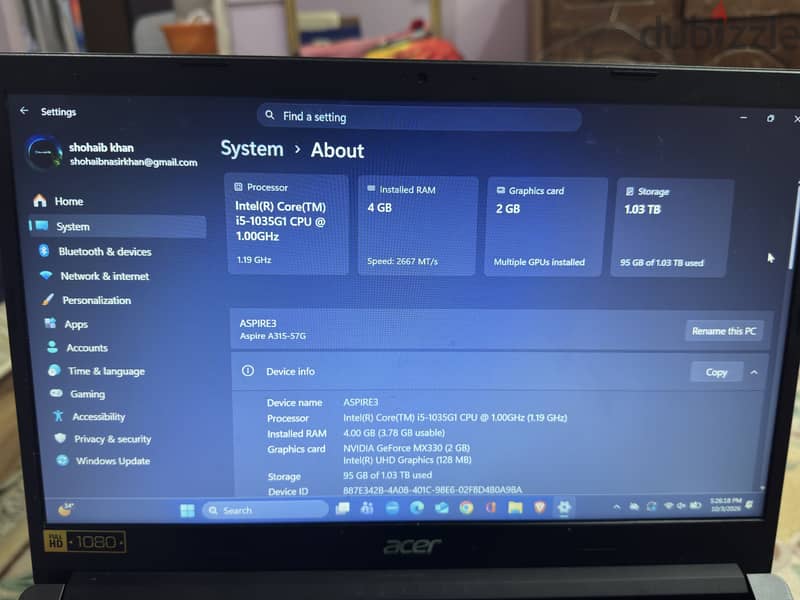 Aspire 3 1