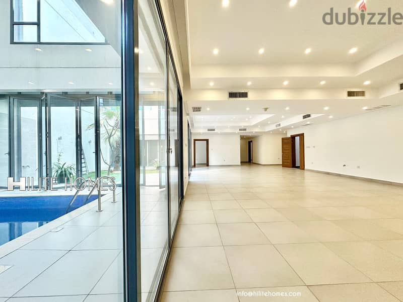 Three bedroom bright basement for rent with pool in Abu Fataira 2