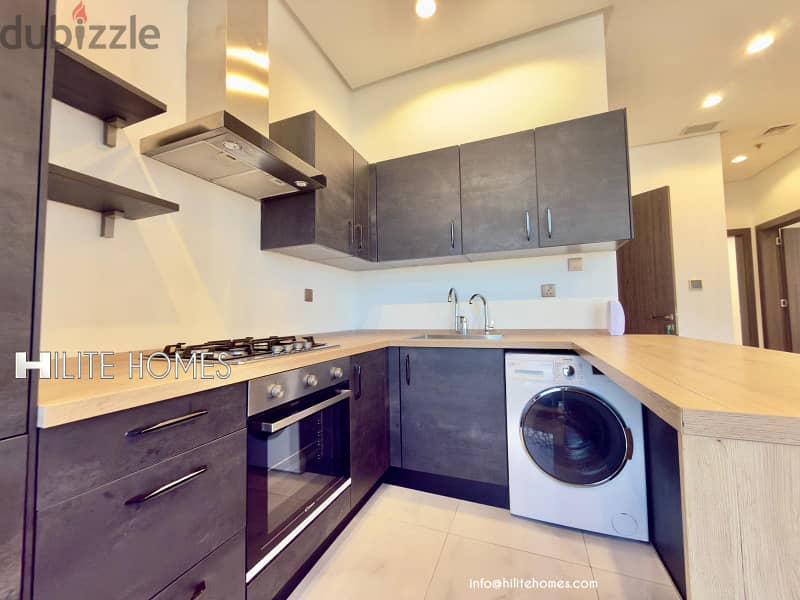 Seaview 2 bedroom semi furnished apartment for rent in Sabah Al Salem 2