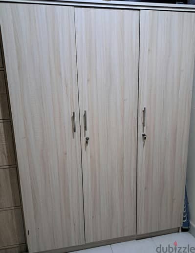 one cupboard,two ac and one bed