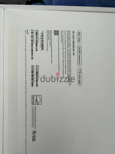 Apple Macbook Air 15" M5 Chip 24GB 1TB 10-Core GPU MDVC4LL/A