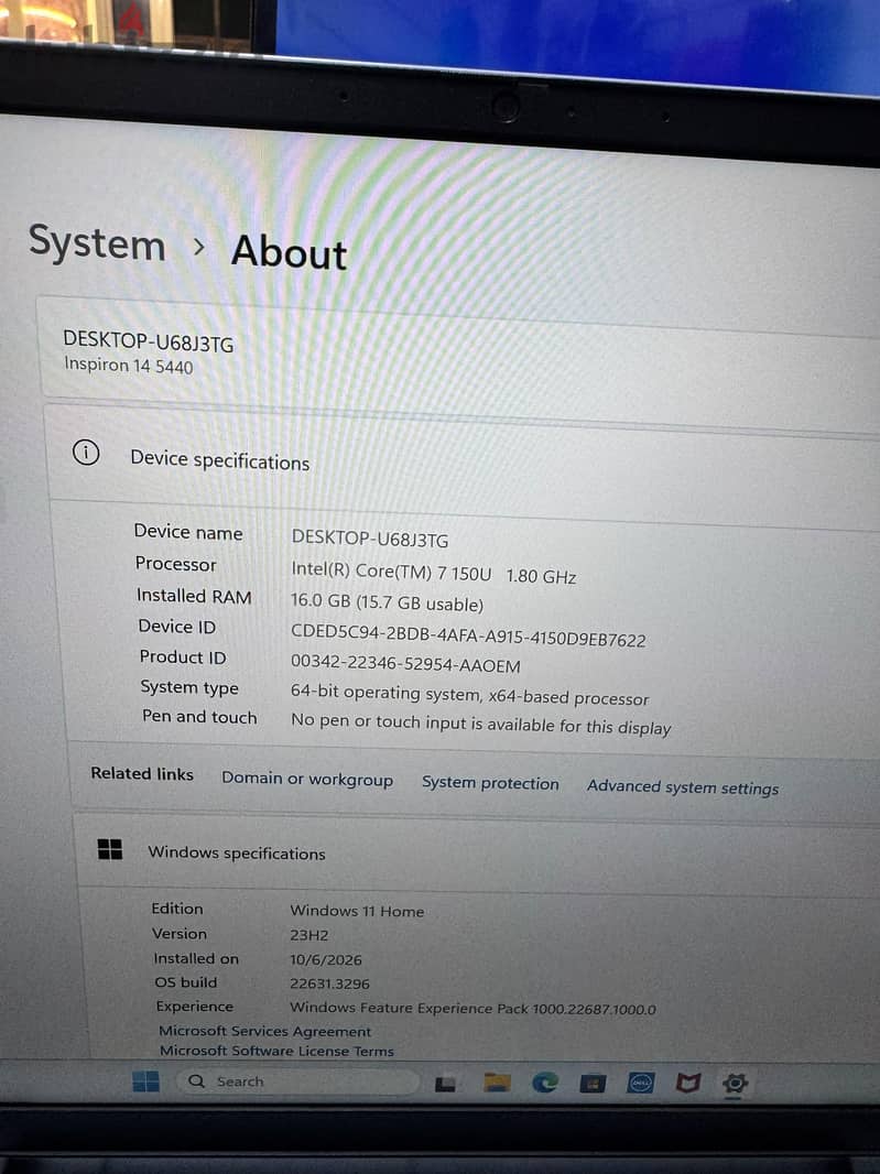 Intel i7 150u RaM 16GB DDR 5 SSD NvMe 1TB 14inch 4