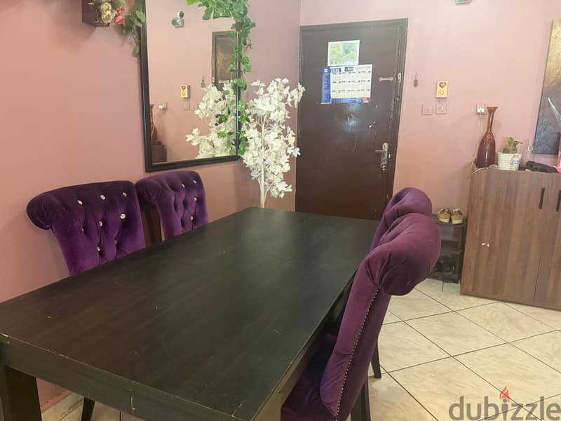 bedroom set with dining table and Center Table for sale 7