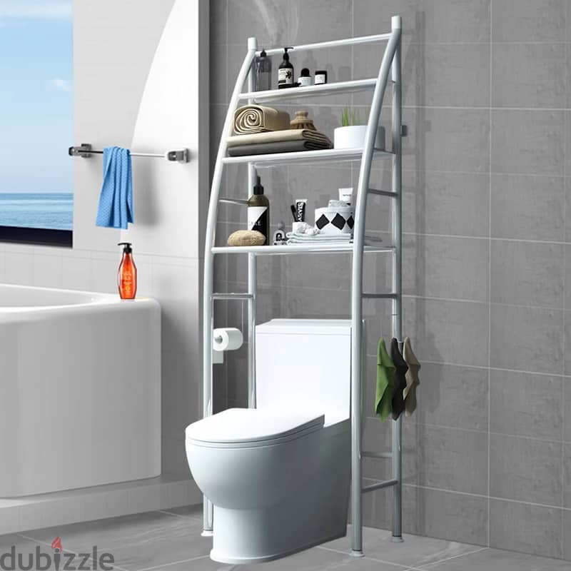 Over‑Toilet Multi‑Tier Storage Rack 1