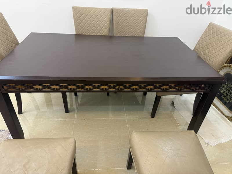 Dining table with 6 chairs 2