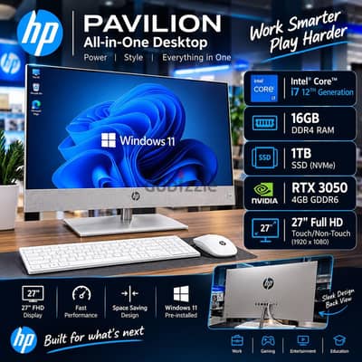 HP pavilion All-in-one Desktop 27-calxxxx itel. i7. . 12TH