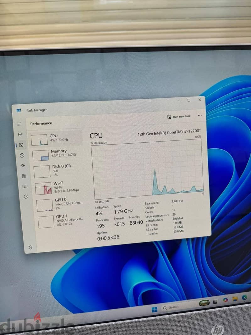 HP pavilion All-in-one Desktop 27-calxxxx itel. i7. . 12TH 5