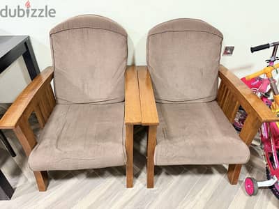 wooden sofa set