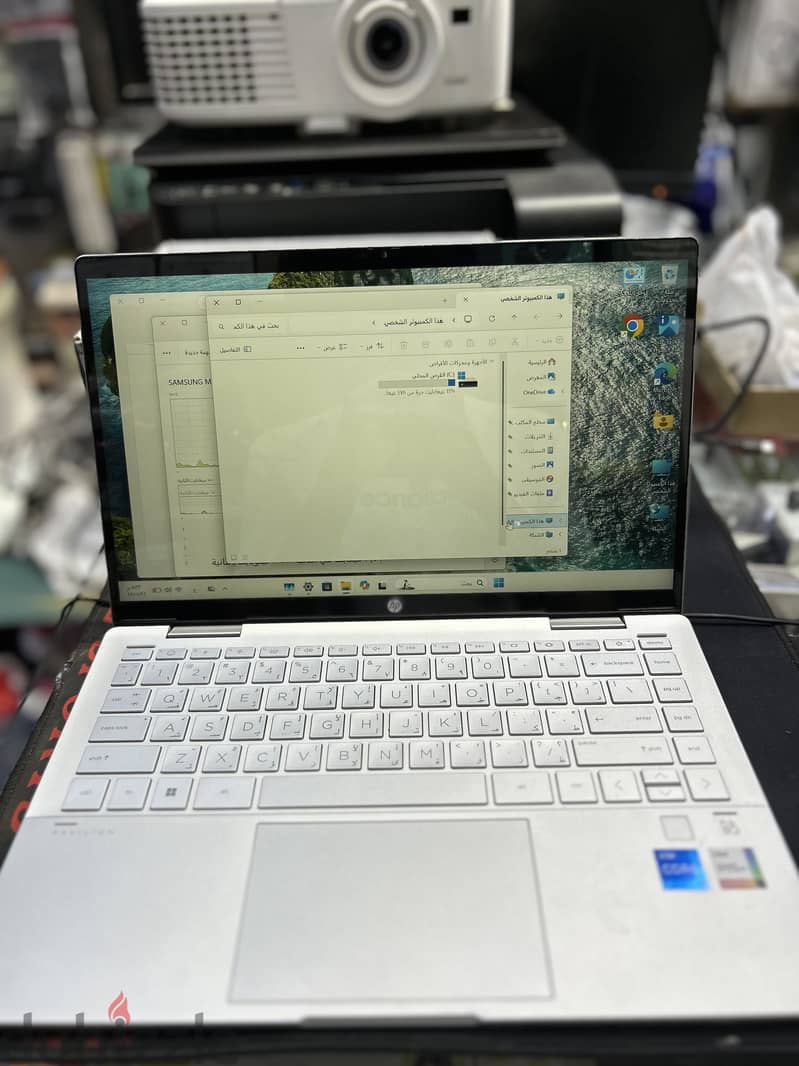 Hp laptop 360 rotation 8 gb ram 500 gb nvme neat and clean 2