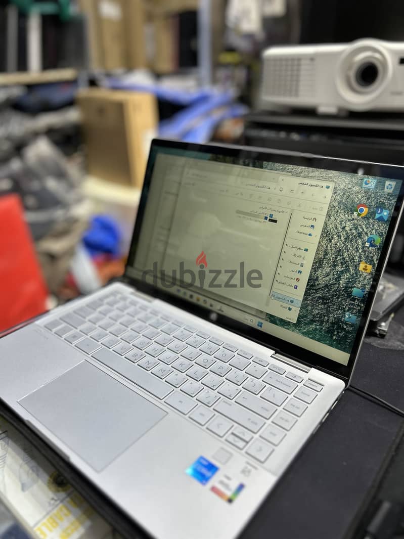 Hp laptop 360 rotation 8 gb ram 500 gb nvme neat and clean 5