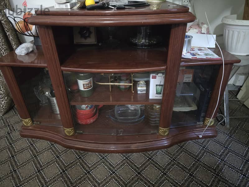 Wodden TV Trolley and Crockery keeping Set 1
