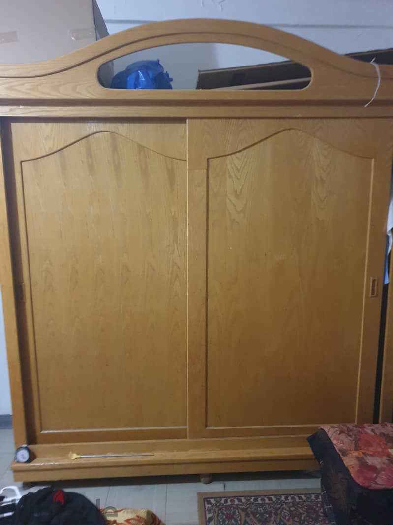 Wodden Bed Set, Cupboard, Dressing Table and Side Tables Set for Room 2