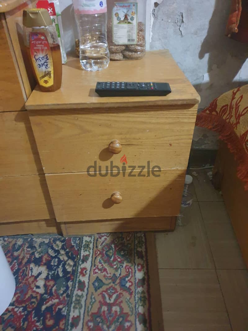 Wodden Bed Set, Cupboard, Dressing Table and Side Tables Set for Room 4