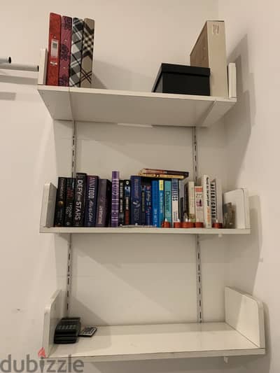 White Wall Shelf Unit (5 Shelves) – Adjustable Height
