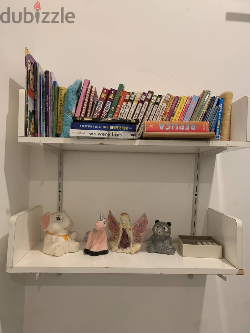 White Wall Shelf Unit (5 Shelves) – Adjustable Height 1