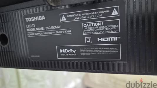 Toshiba 55 inch QLED TV one year old