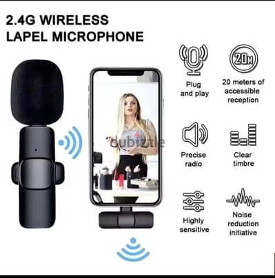 Wireless microphone for professional broadcasting and recording