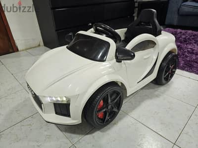 Kids ride on electric car white with Remote control with lights