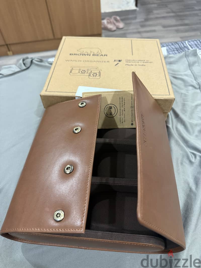 Hand made leather-Watch box 2