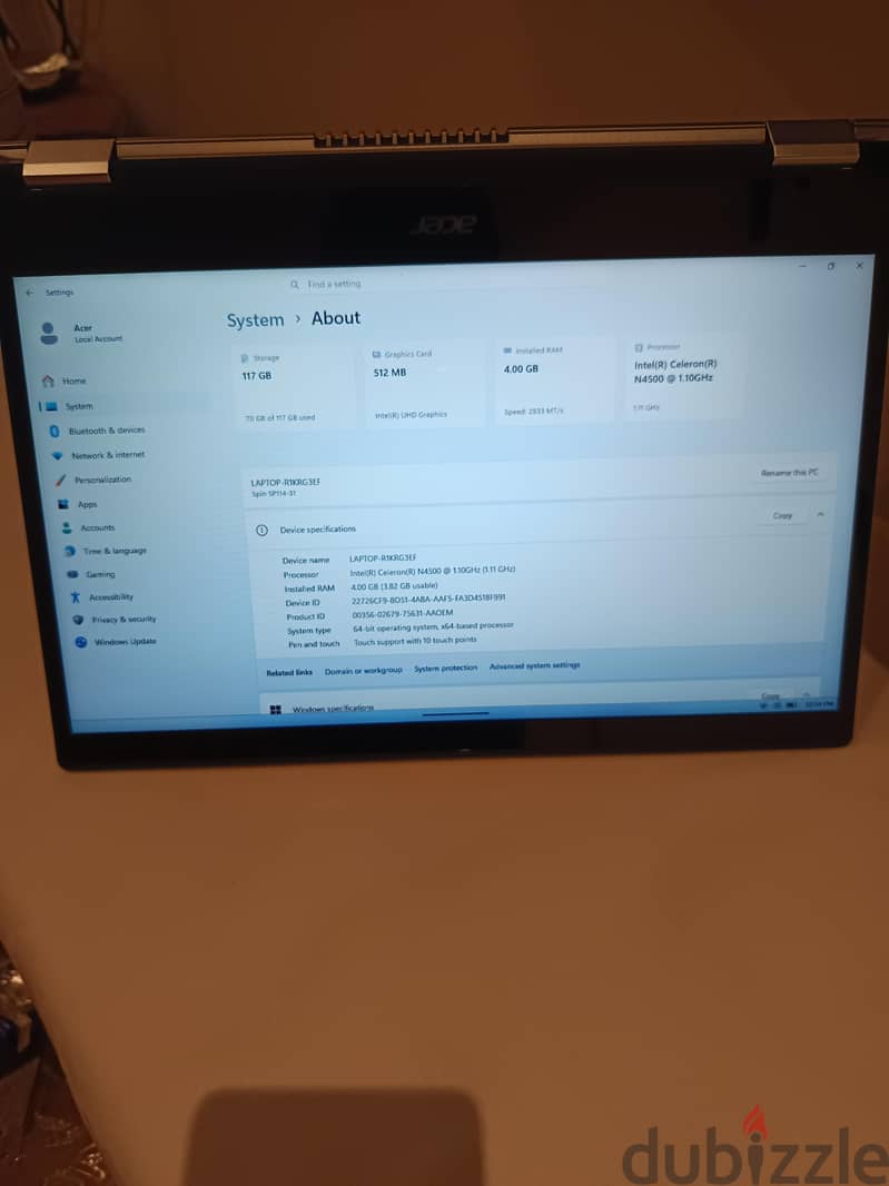 Acer spin 14 inch touch screen 360° convertible laptop 7