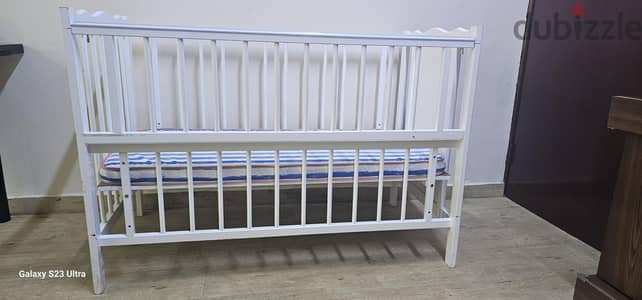baby bed with mattress