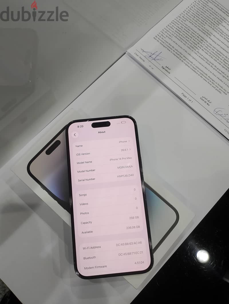 iPhone 14pro max 256GB 6