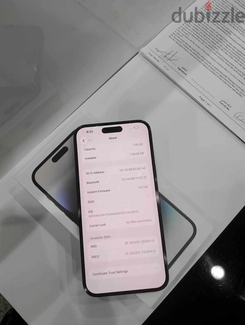 iPhone 14pro max 256GB 7